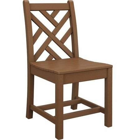 POLYWOOD CDD100TE Chippendale Teak Dining Side Chair 633CDD100TE